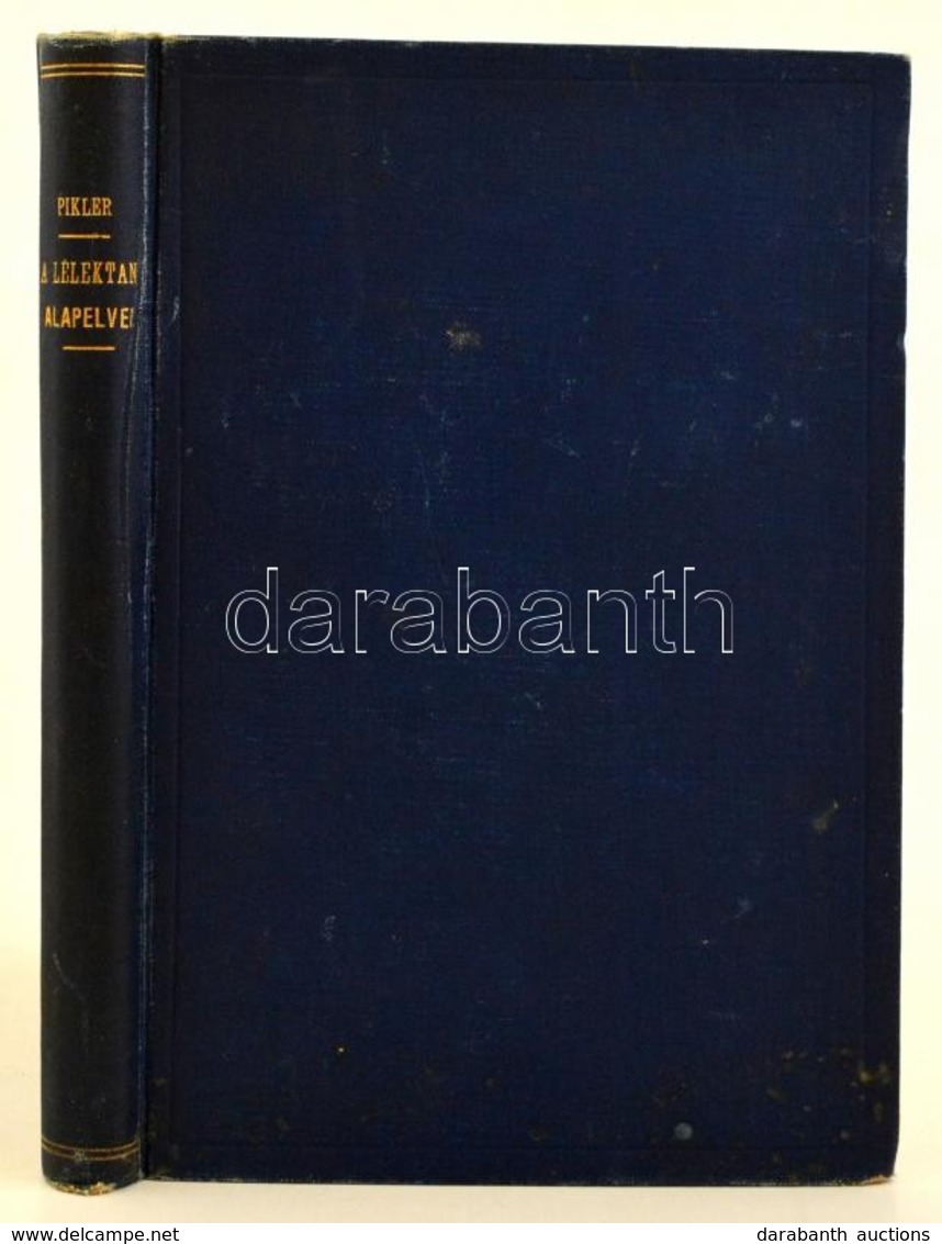 Pikler Gyula: A Lélektan Alapelvei. Az élmény Megmaradása és Ellentétessége. Társadalomtudományi Könyvtár. Bp., 1909, Gr - Non Classificati