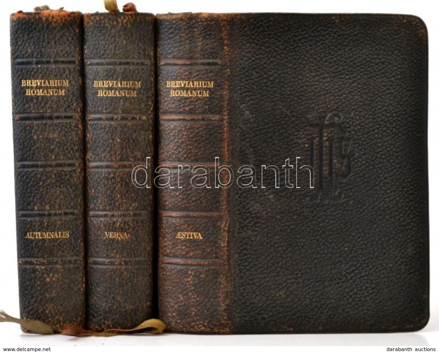 Breviarium Romanum 3 Kötete: Pars Verna, Autumnalis, Aestiva. Ratsibonae, 1936, Friderici Pustet. Latin Nyelven: Kiadói  - Non Classés