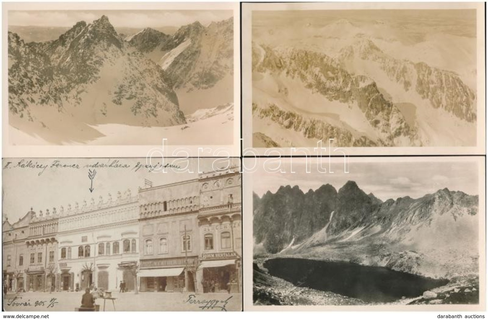 ** * 6 Db RÉGI Felvidéki Városképes Lap, Kassa, Tátra és Eperjes / 6 Pre-1945 Upper Hungarian Town-view Postcards, Kosic - Non Classés