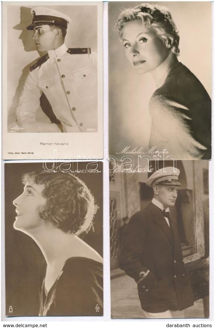 ** * 62 Db Főleg RÉGI Színészlap, Közte 11 Minilap / 62 Mostly Pre-1945 Actors And Actresses, With 11 Minicards - Non Classés