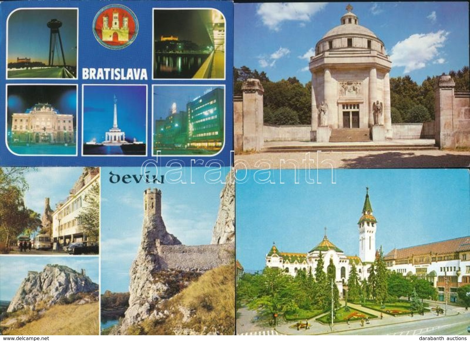 ** * 21 Db MODERN Csehszlovák Városképes Lap / 21 Modern Czechoslovakian Town-view Postcards - Non Classés