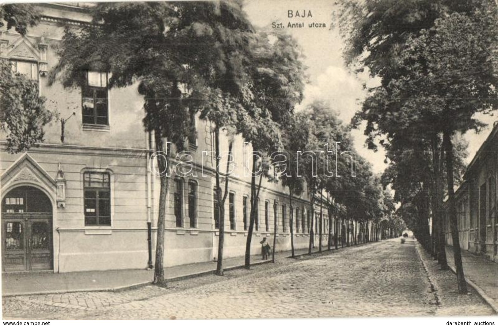 T2 1910 Baja, Szent Antal Utca, Polgári állami Elemi Fiú Iskola. Kiadja Wurmfeld Gyula - Non Classificati