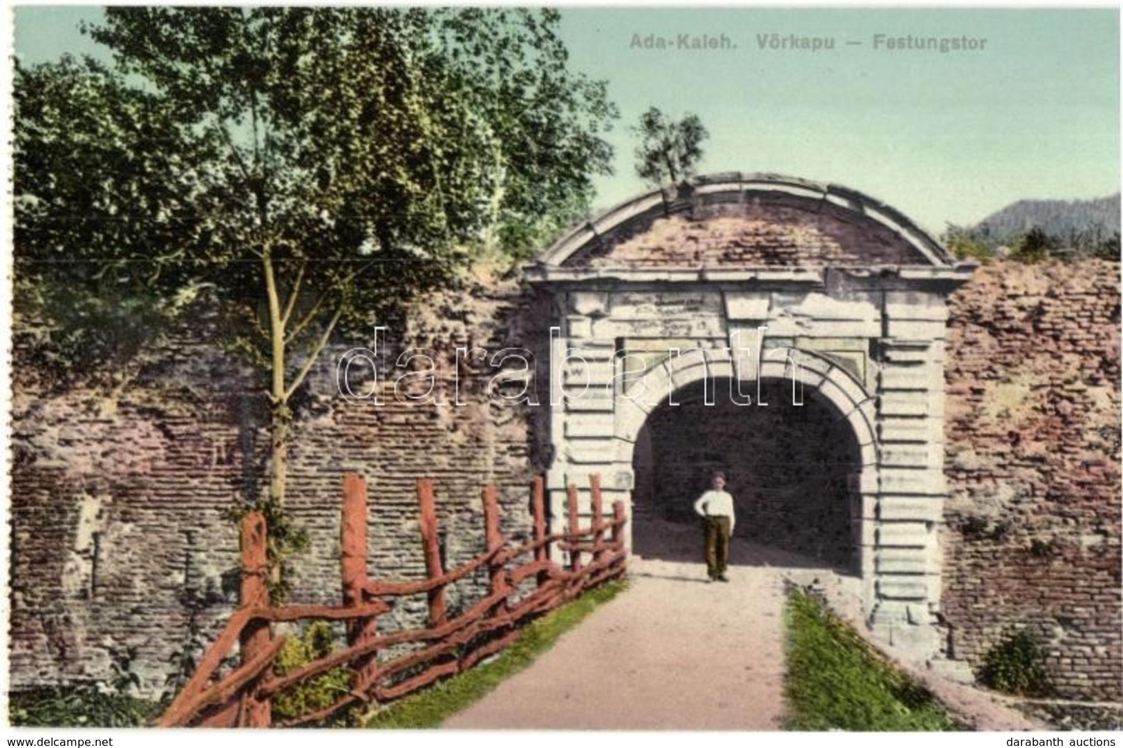 ** T1/T2 Ada Kaleh, Várkapu / Festungstor / Castle Gate - Képeslapfüzetből / From Postcard Booklet - Non Classés