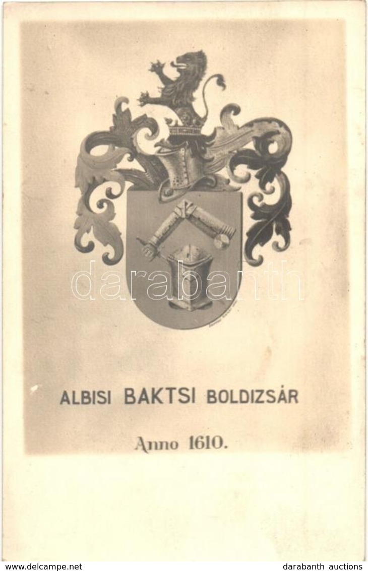 ** T2 Kézdialbis, Albis; Albisi Baktsi Boldizsár Címere Anno 1610 / Bakcsi De Albis Coat Of Arms. Photo - Non Classés