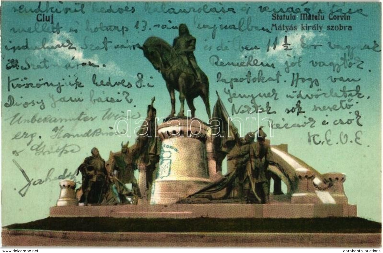 T2 Kolozsvár, Cluj; Mátyás Király Szobor, Kiadja Bernát / Statue Of King Matthias - Non Classés