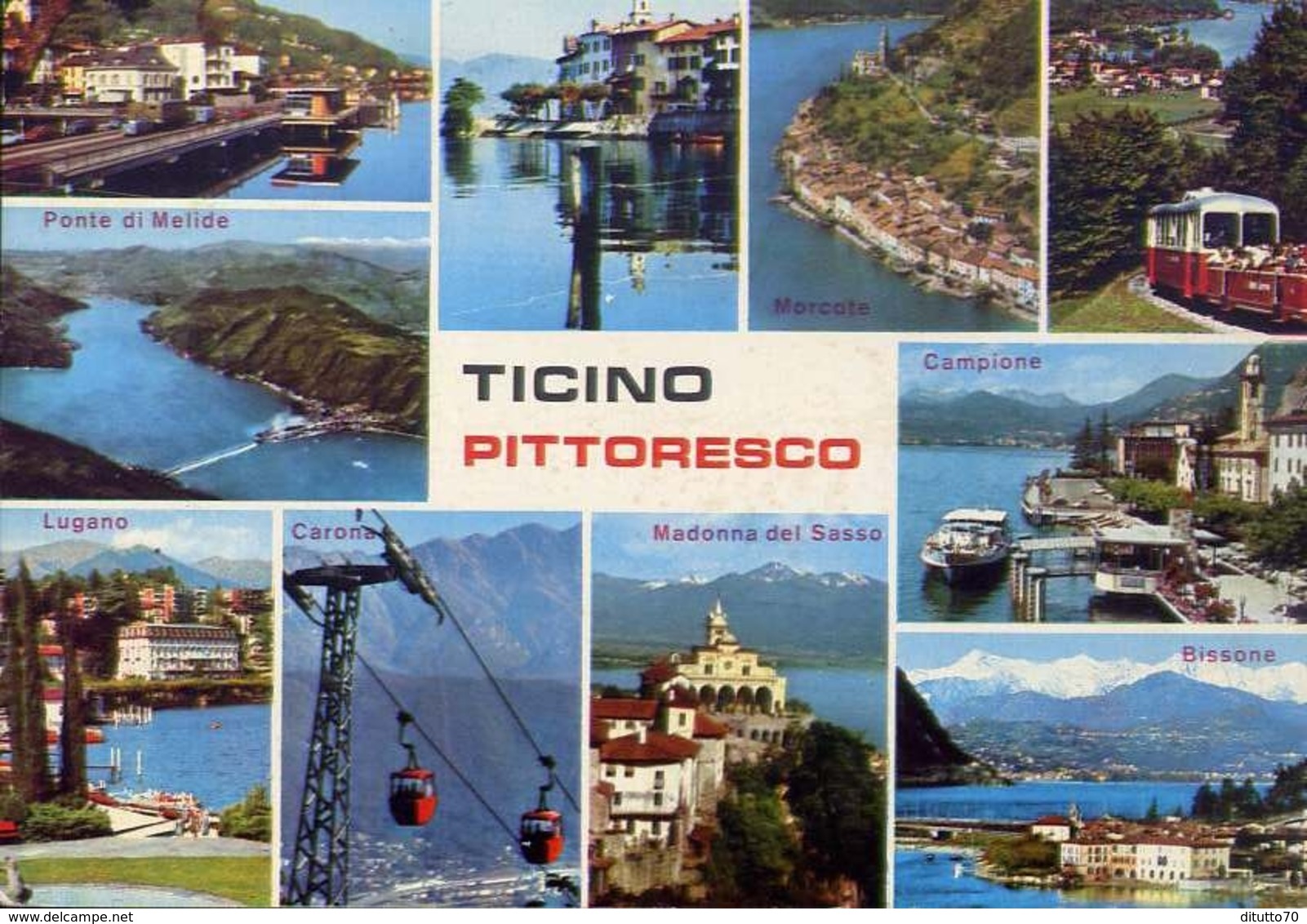 Ticino - Pittoresco - Ponte Tresa - Brusino Arsizio - Ponte Di Melide - Bisone - Campione - Formato Grande Viaggiata – E - Brusino Arsizio