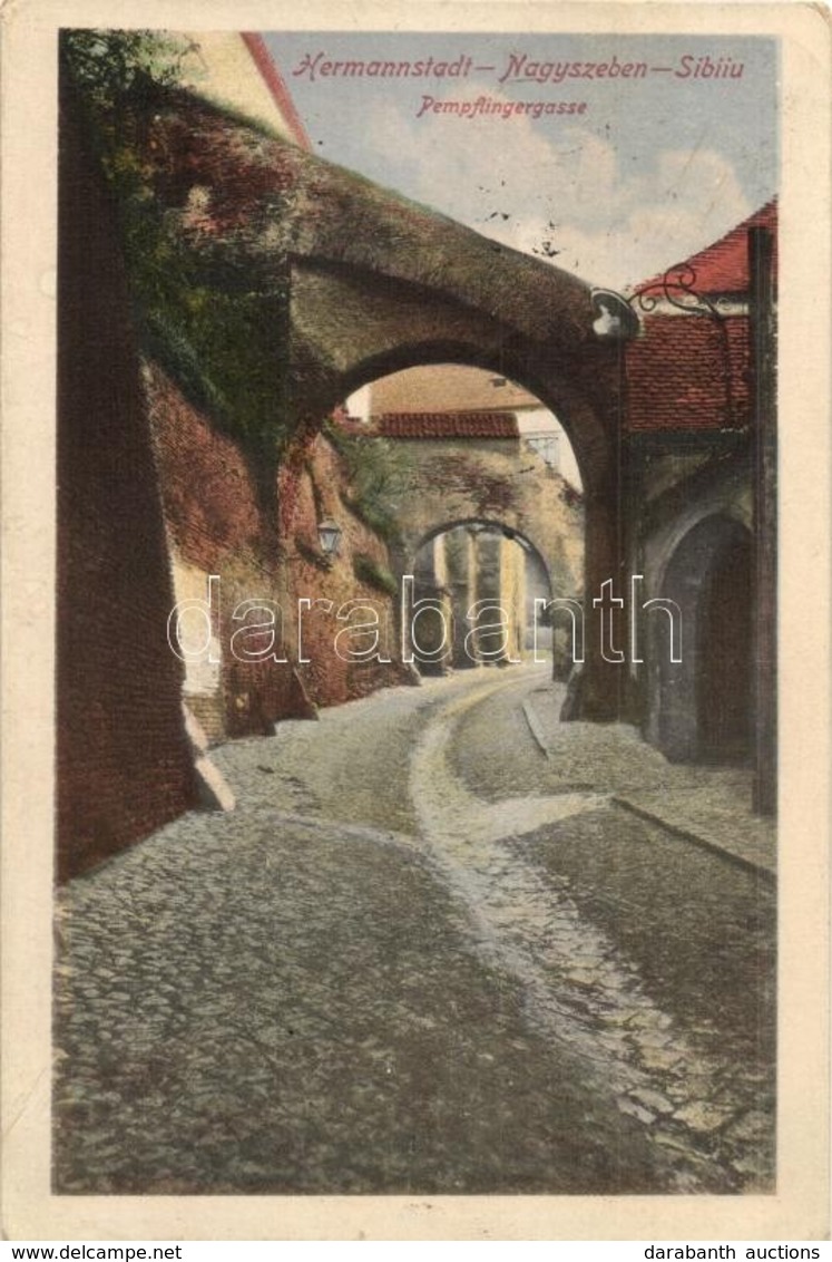 T2/T3 Nagyszeben, Hermannstadt, Sibiu; Pempflinger Utca / Pempflingergasse / Street (EK) - Non Classés