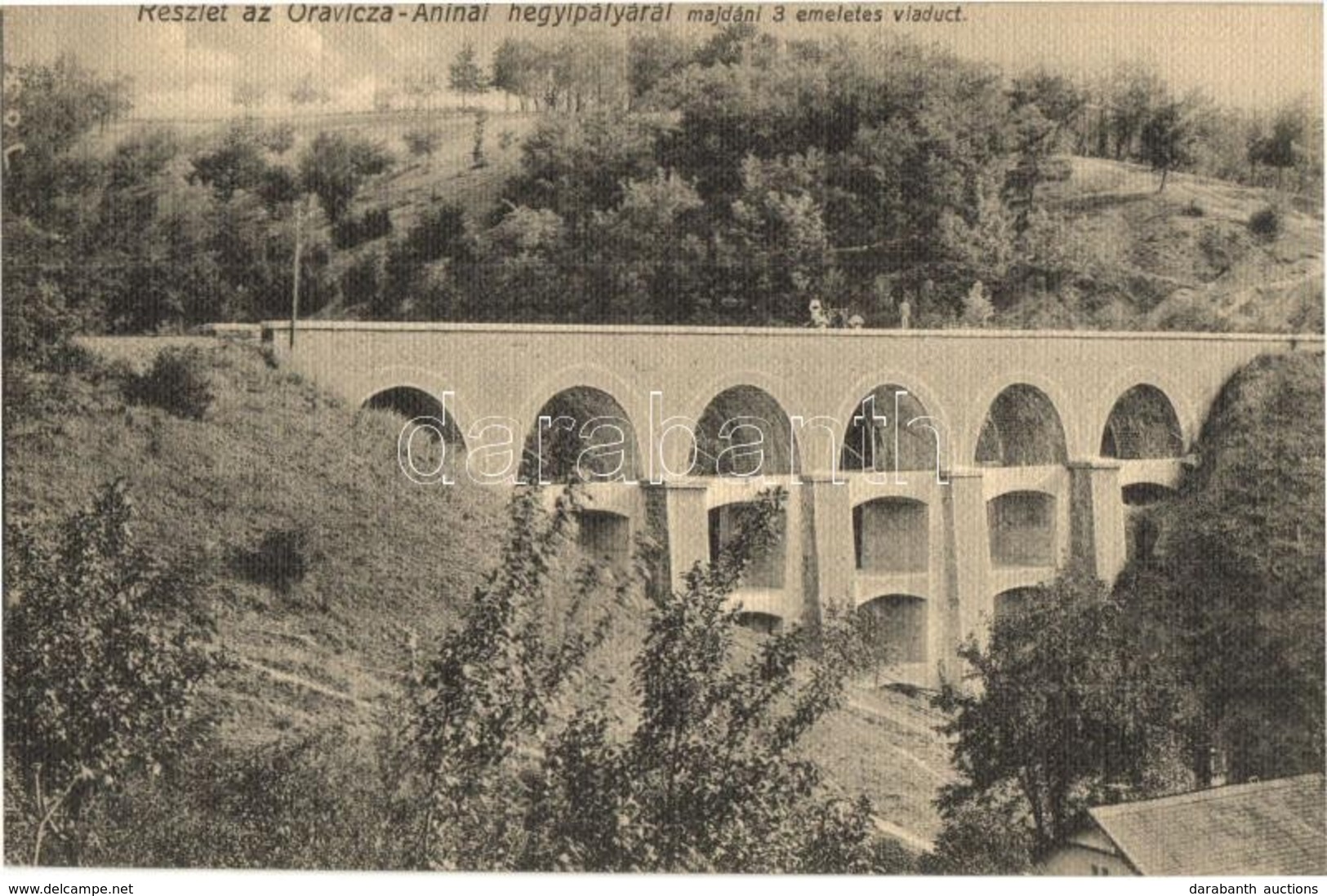 ** T1 Oravica-Anina, Oravita-Anina; Vasúti Hegyipálya, Majdáni Háromemeletes Viadukt / Mountain Railway Bridge, Three-st - Non Classés