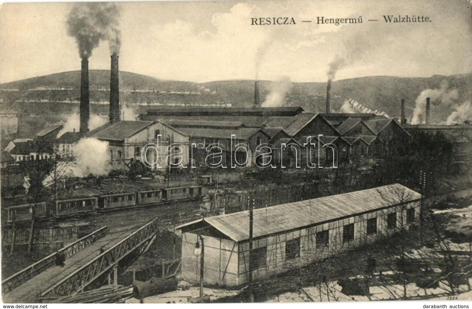 T2 Resicabánya, Resita; Hengermű, Gyár, Iparvasút / Walzhütte; Verlag Braumüller / Iron Works, Factory, Industrial Railw - Non Classés