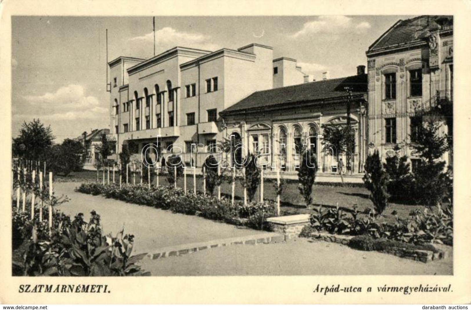 T2 Szatmárnémeti, Satu Mare; Árpád Utca, Vármegyeház / Street, County Hall - Non Classés