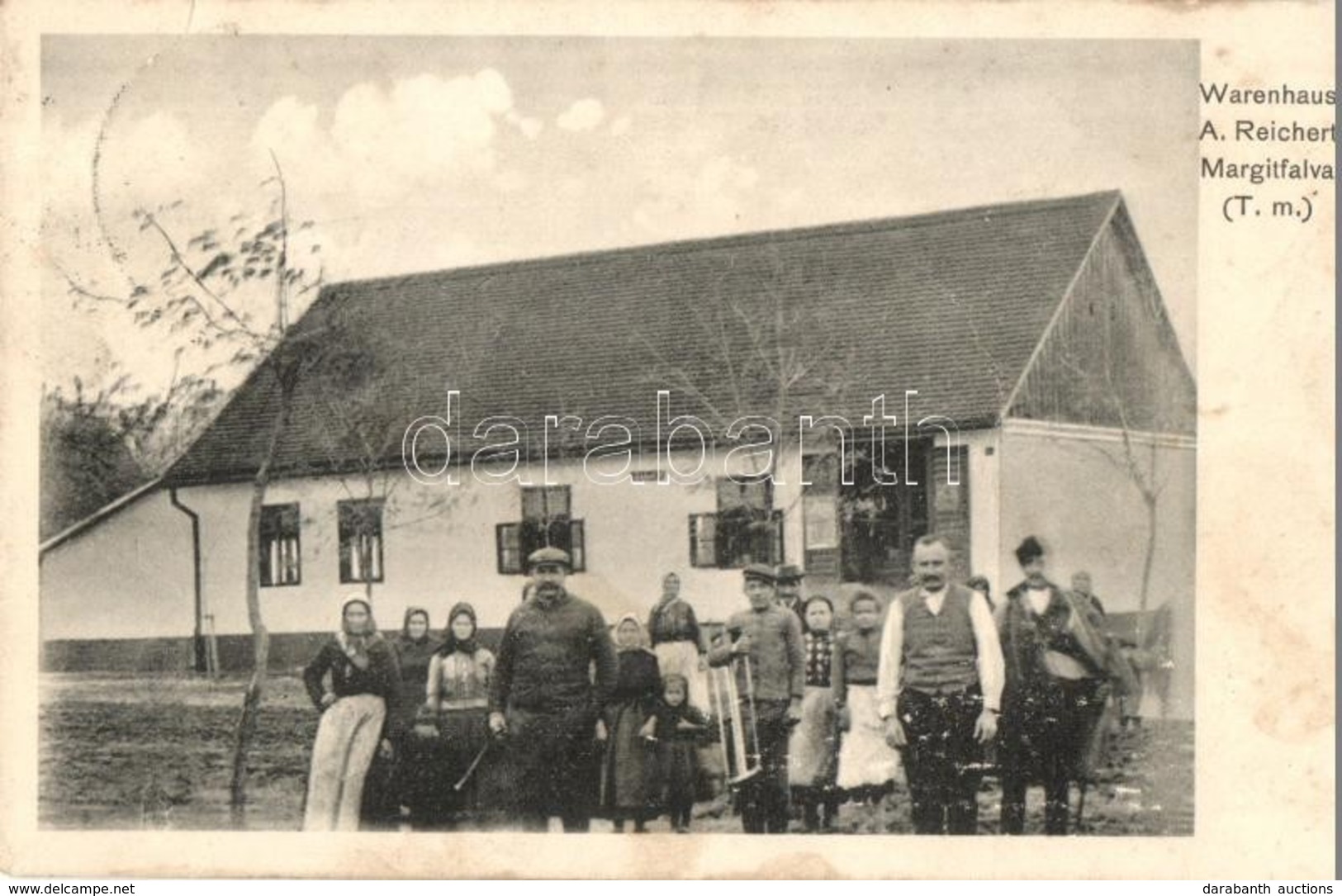 T2/T3 1915 Temesjenő, Margitfalva, Ianova; A. Reichert üzlete / Warenhaus / Shop (fl) - Non Classés