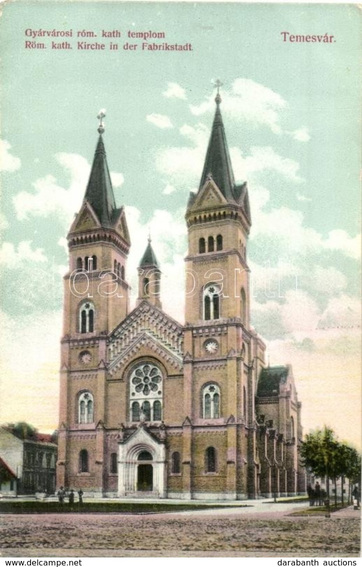 ** T2 Temesvár, Timisoara; Gyárvárosi Római Katolikus Templom. Divald Károly Műterme / Fabrica, Church - Non Classés