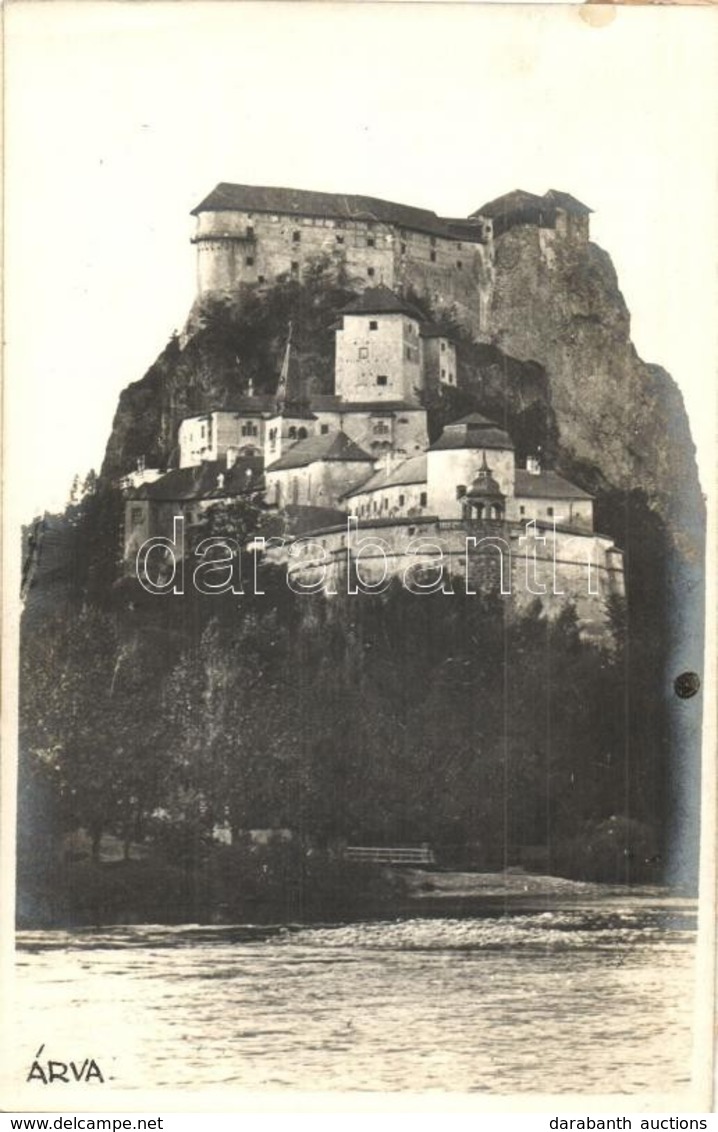 * T2/T3 Árvaváralja, Oravsky Zámok (od Juhovychodu); Árva Vára / Schloss / Castle. Photo (ragasztónyom / Gluemark) - Non Classés