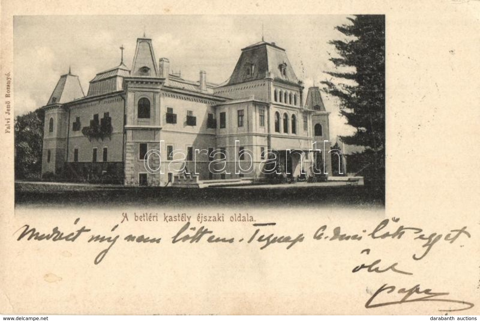 T2/T3 1903 Betlér, Betliar; Gróf Andrássy Géza Kastély északi Oldala / Schloss / Castle  (EK) - Non Classificati