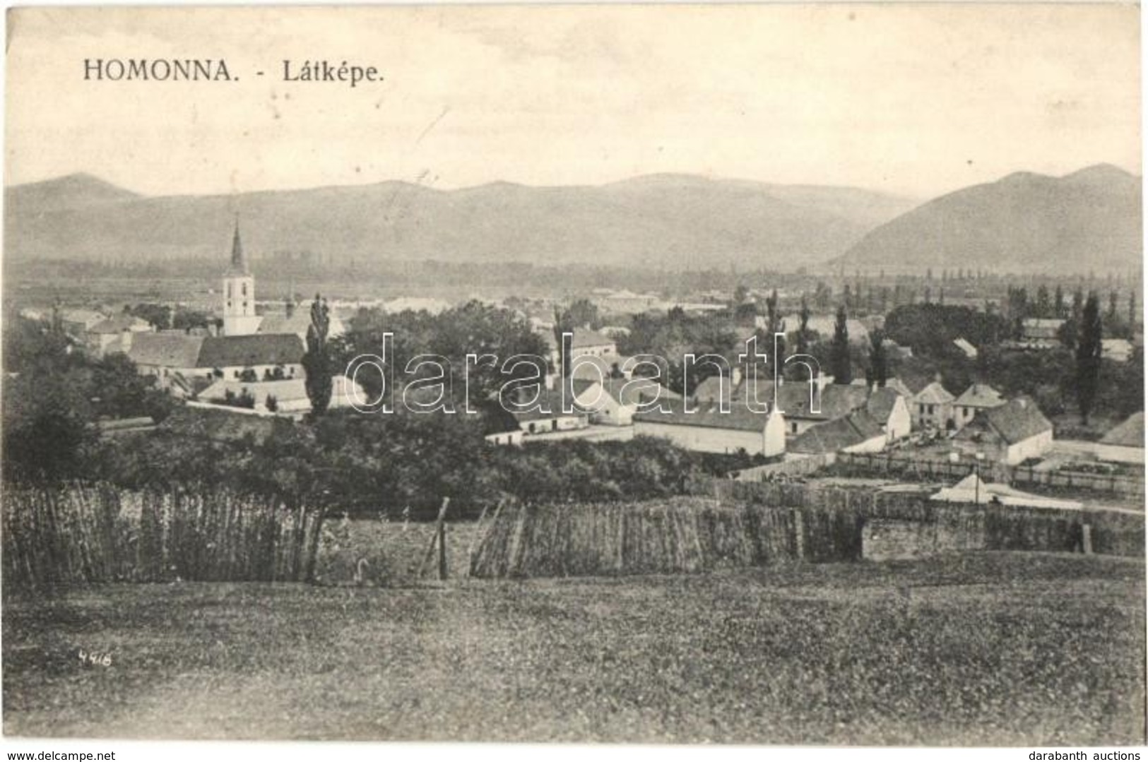 T2 1908 Homonna, Homenau, Humenné; Látkép, Templom. Kiadja Hossza Gyula / General View, Church - Non Classés
