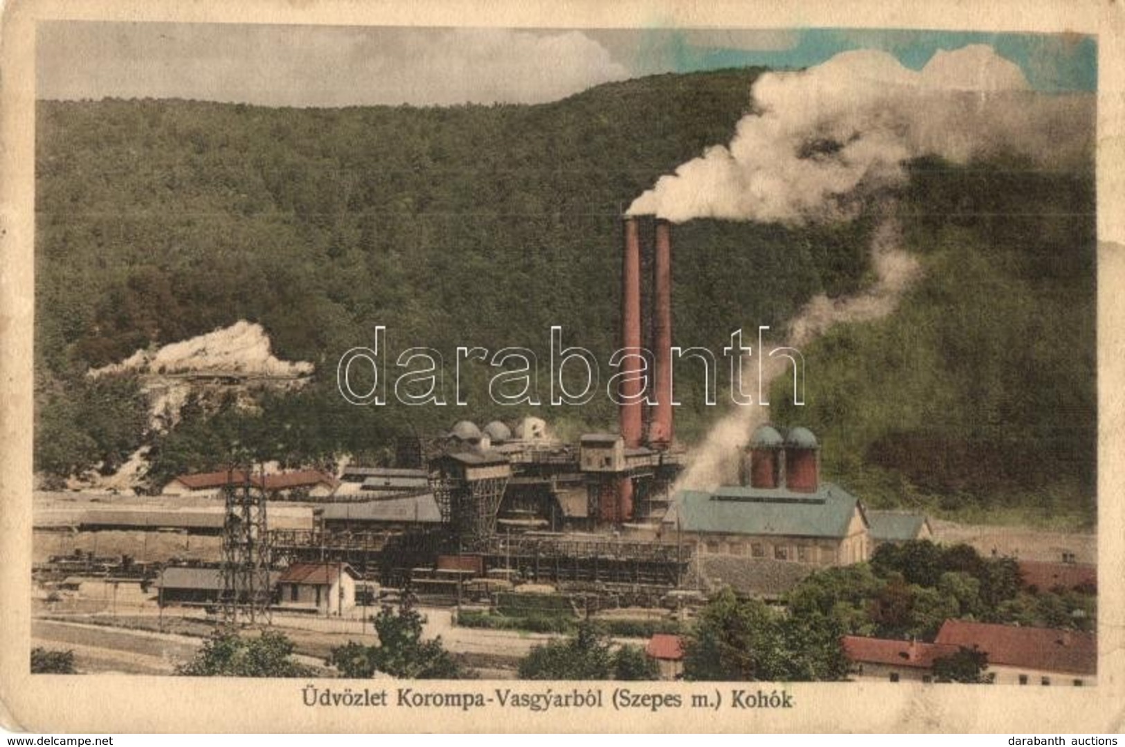 * T2/T3 Korompa, Krompach (Szepes); Vasgyár, Kohók / Iron Works, Furnaces (EK) - Non Classés
