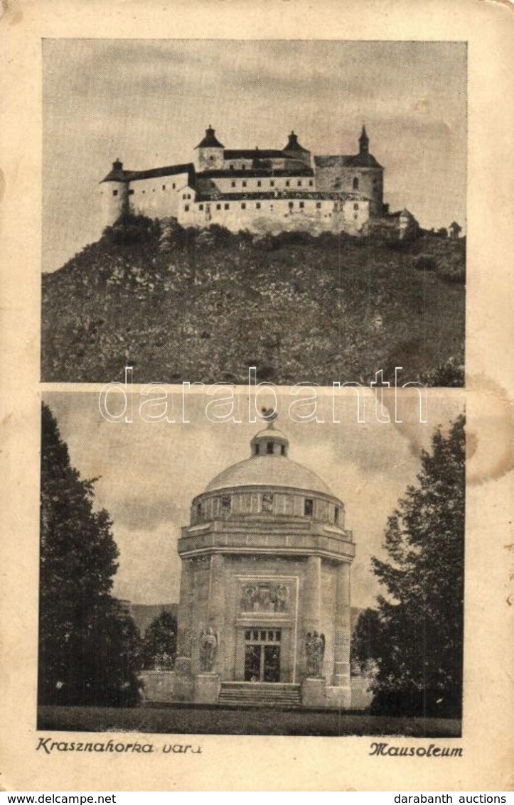 * T3/T4 Krasznahorkaváralja, Krásnohorské Podhradie; Mauzóleum, Vár / Castle, Mausoleum (Rb) - Non Classés