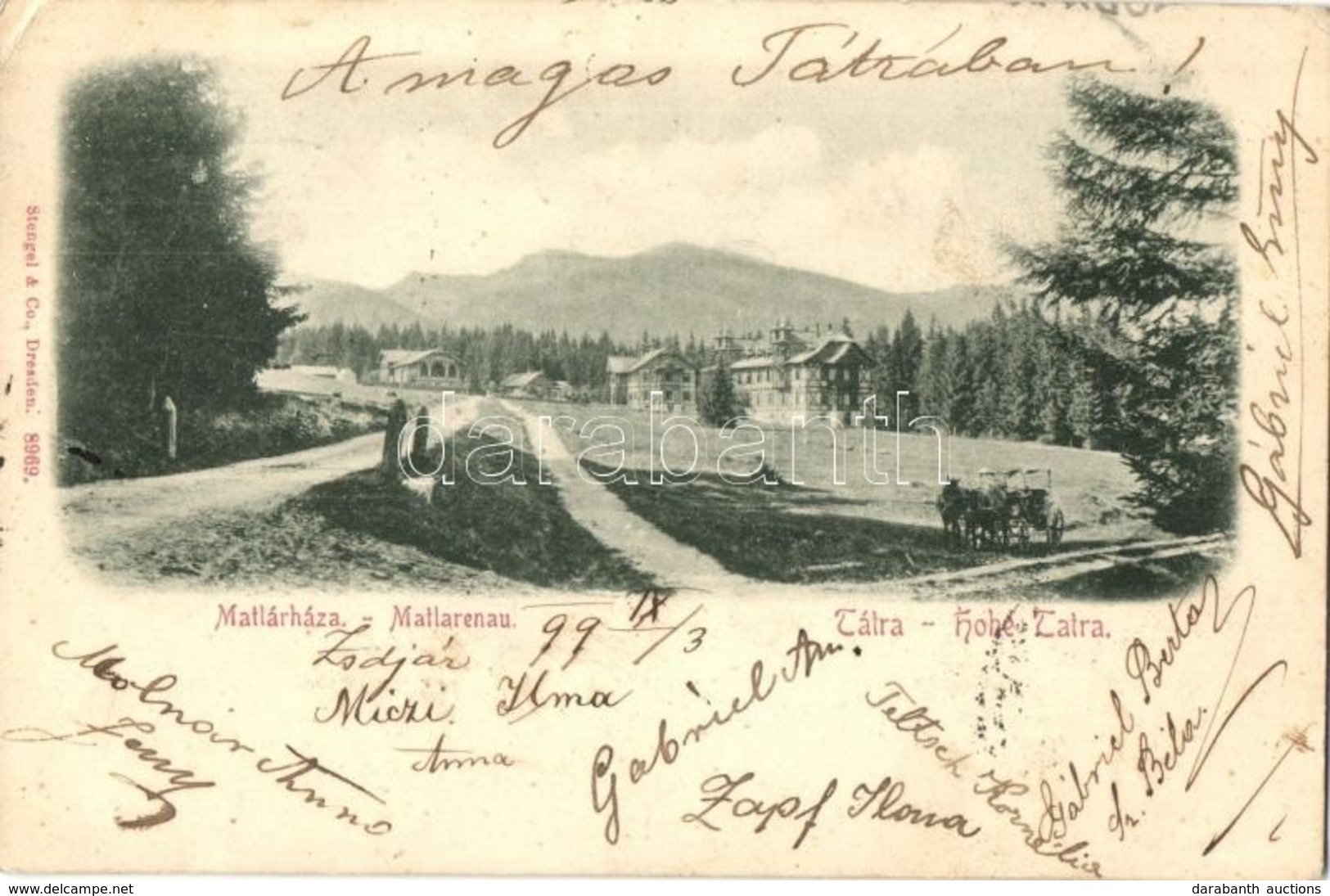 T2/T3 1899 Matlárháza, Tatranské Matliare (Tátra, Magas Tátra, Vysoké Tatry); Látkép, Szálloda, Nyaraló / General View,  - Non Classés