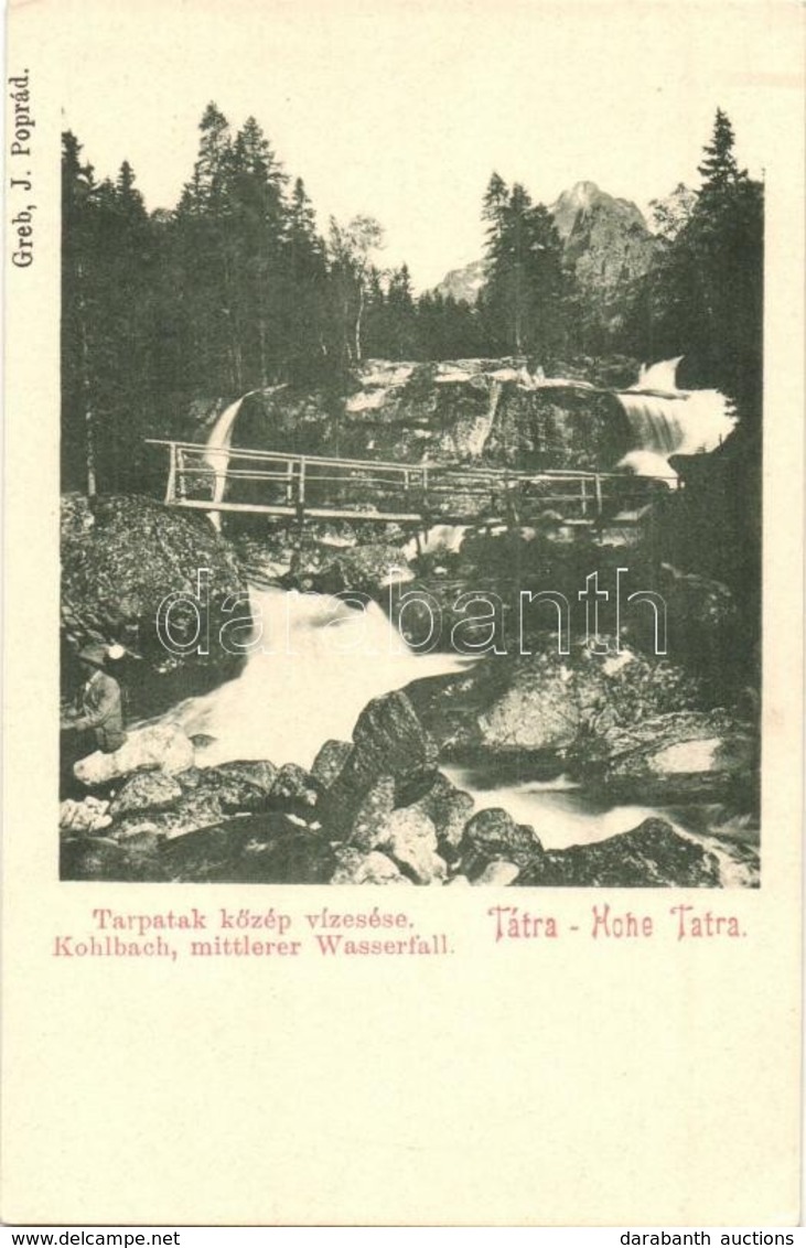 ** T1 Tátra, Tatry; Tarpatak Közép Vízesés / Kohlbach Mittlerer Wasserfall / Waterfall - Sin Clasificación