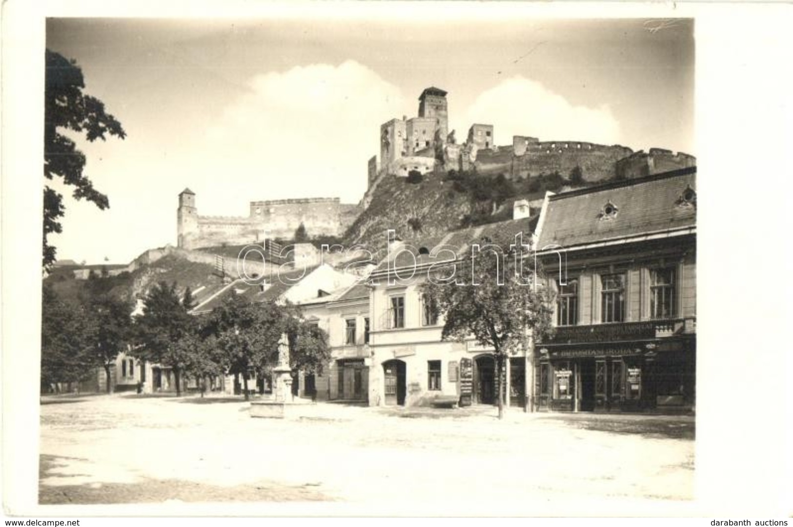 ** T1 ~1920 Trencsén, Trencín; Vár, Utcakép, Általános Biztosító Társulat Főügynöksége, Biztosítási Iroda, Blum József ü - Non Classés