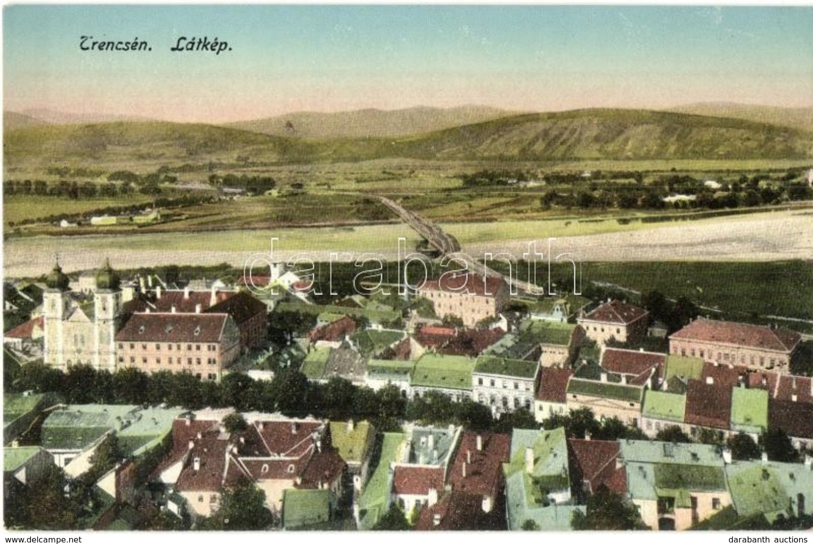 ** T1 Trencsén, Trencín; Látkép, Híd / General View, Bridge - Non Classés