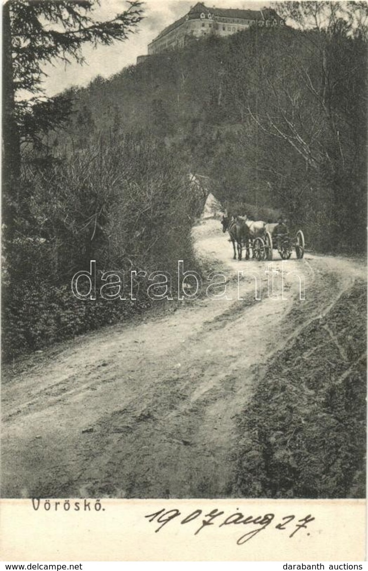 * T3 Vöröskő, Cerveny Kamen; út A Bibervárhoz. Laczkovich Robert Kiadása / Road To Bibersburg Castle (EK) - Non Classés