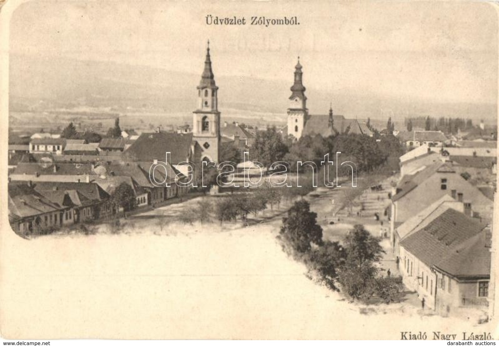 ** T2/T3 Zólyom, Zvolen; Tér, Templomok. Nagy László Kiadása / Square, Churches (EK) - Non Classés