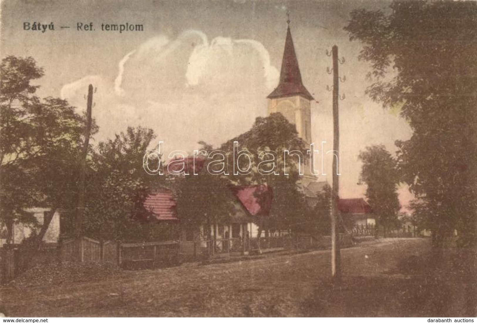 ** T2 Bátyú, Batyovo; Utcakép, Református Templom / Street View, Calvinist Church - Non Classificati