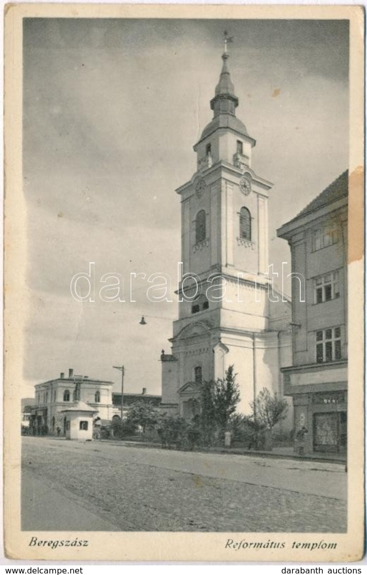 T3 Beregszász, Berehove; Református Templom / Calvinist Church (gyűrődés / Crease) - Non Classés