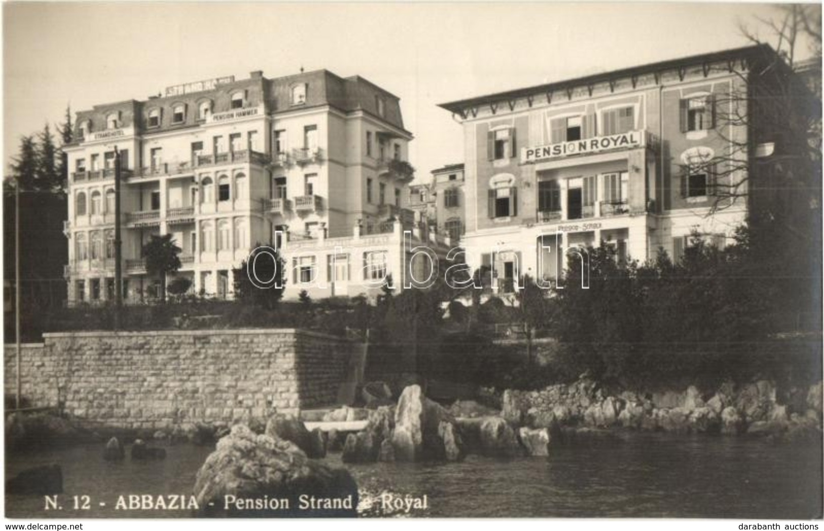 ** T1 Abbazia, Opatija; Pension Strand E Royal, Pension Hammer. Ed. Emiro Fantini / Hotels By The Beach - Non Classificati