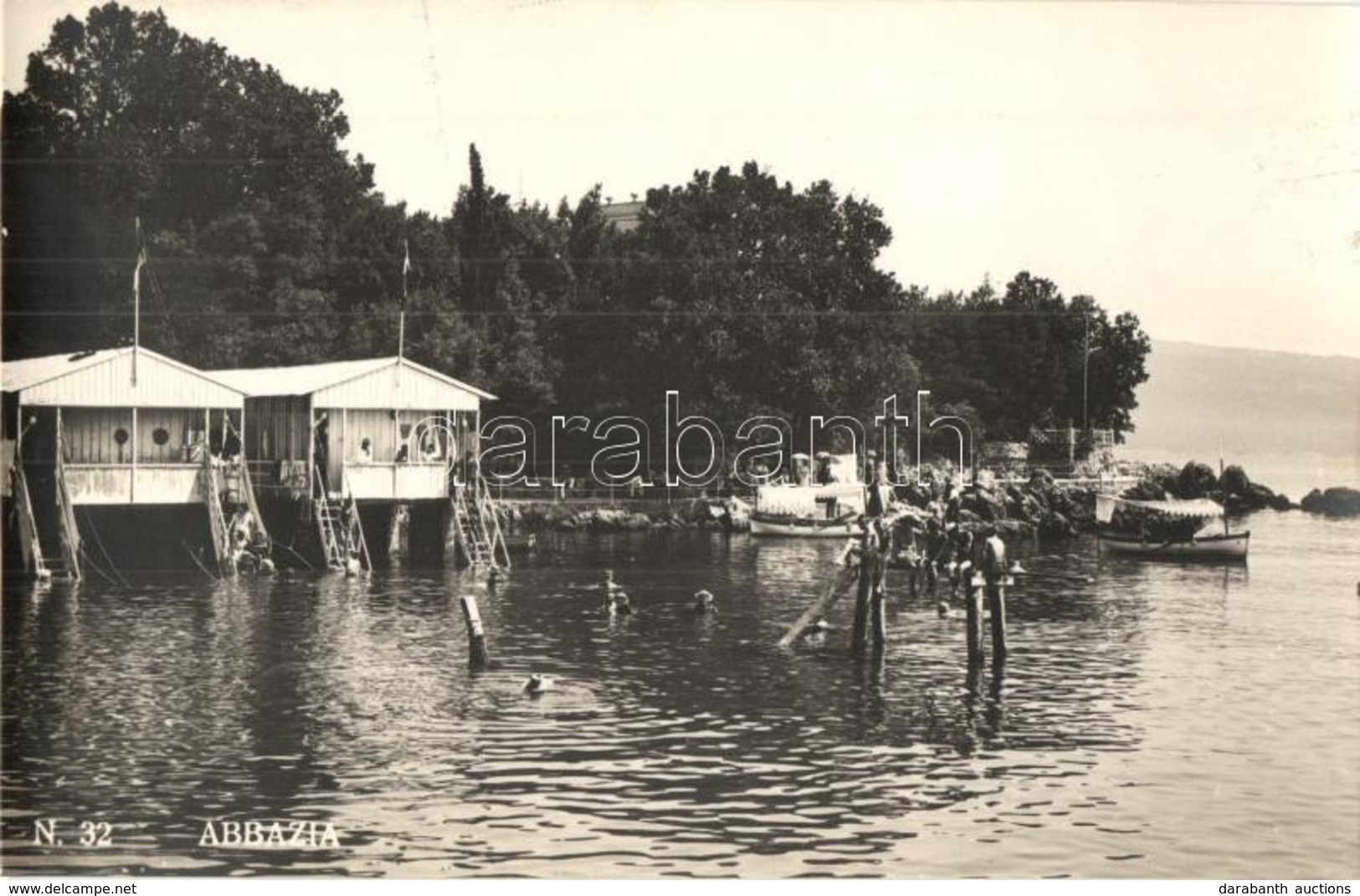 ** T1 Abbazia, Opatija; Bathing People At The Beach, Spa. Ed. Emiro Fantini - Non Classés