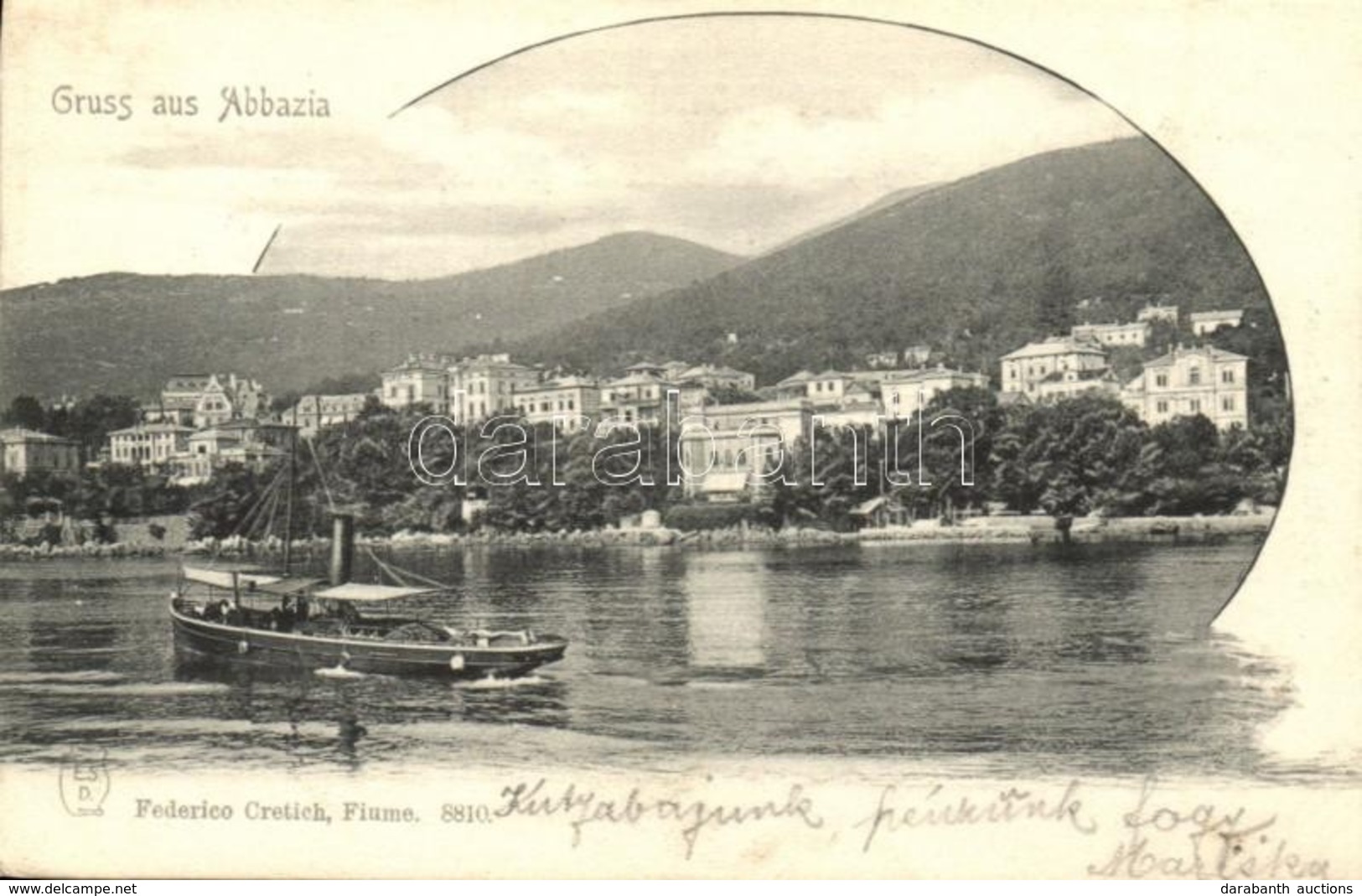 T2 Abbazia, Opatija; Gőzös / Steamship - Non Classés