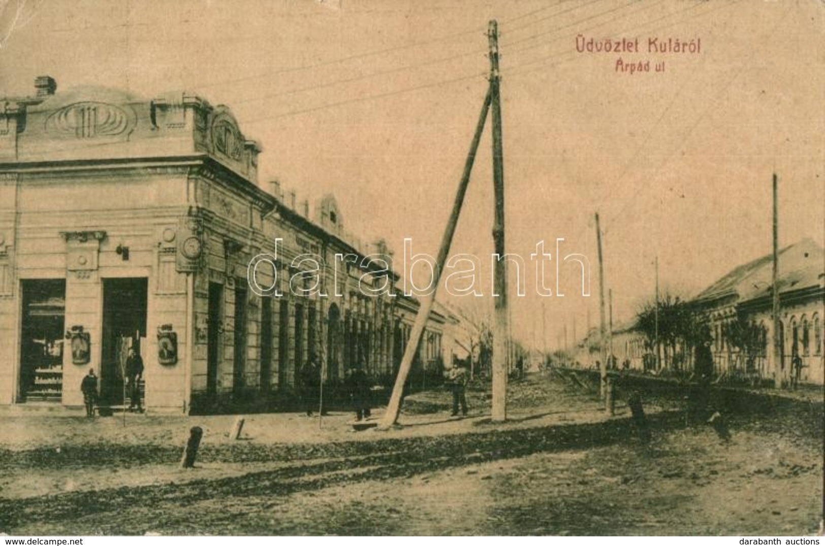 T2/T3 1907 Kula, Árpád út, üzletek. W. L. No. 650. / Street View, Shops (EK) - Non Classificati