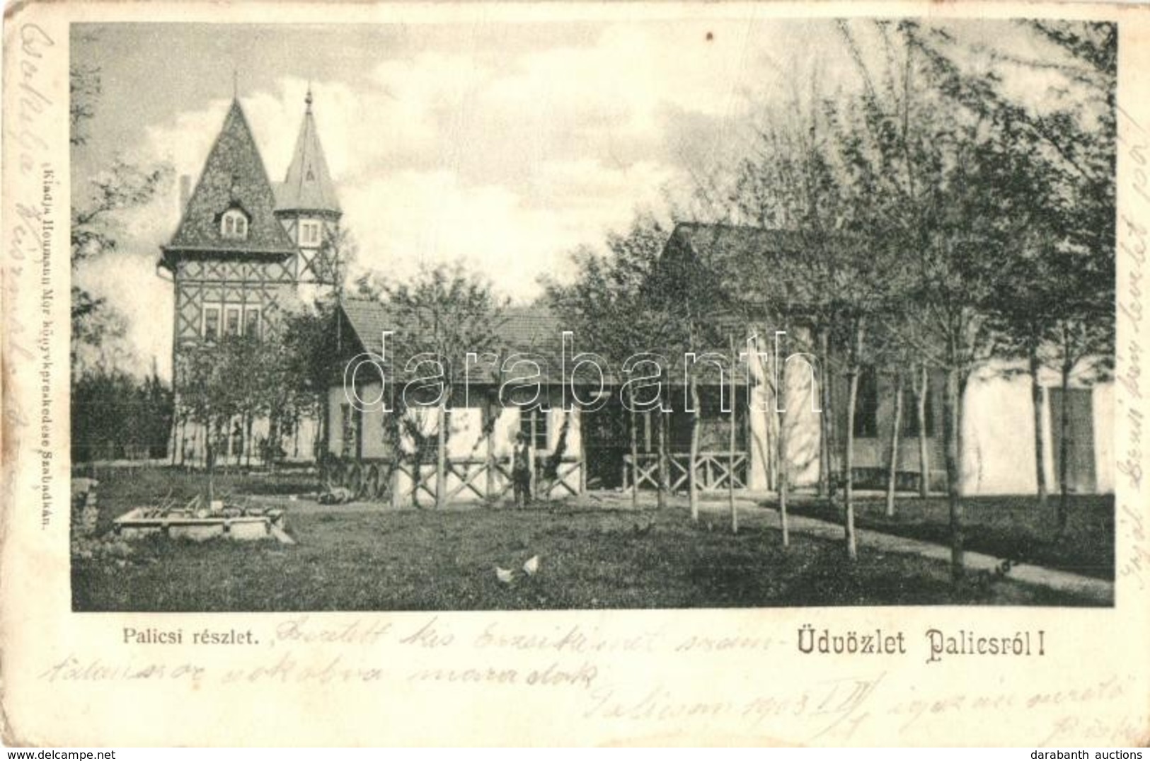 T3/T4 1903 Palics, Palic; Fürdő, Villa. Kiadja Heumann Mór / Spa, Villa (fa) - Non Classés