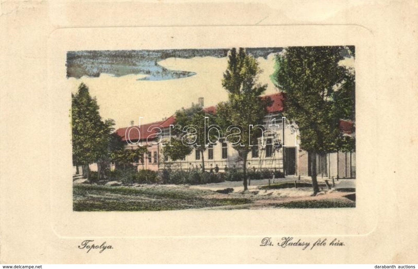 T2/T3 Topolya, Bácstopolya, Backa Topola; Dr. Hadzsy János-féle Ház, Létra. W. L. Bp. 3239. Riesz Béla Kiadása / Mansion - Non Classés