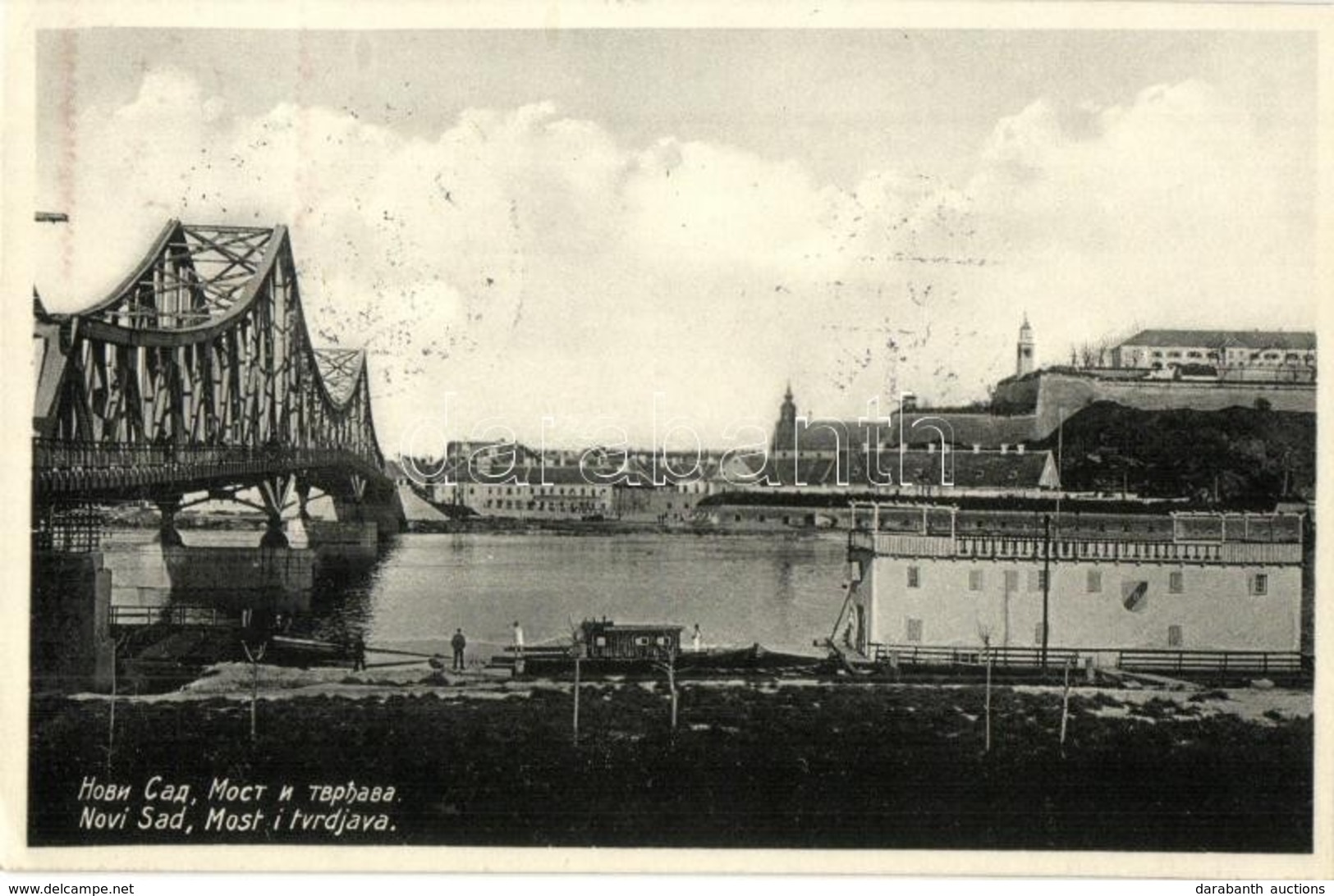 T2 Újvidék, Novi Sad; Folyóparti Látkép A Híddal / River View With Bridge + 1941 Újvidék Visszatért So. Stpl. - Non Classificati