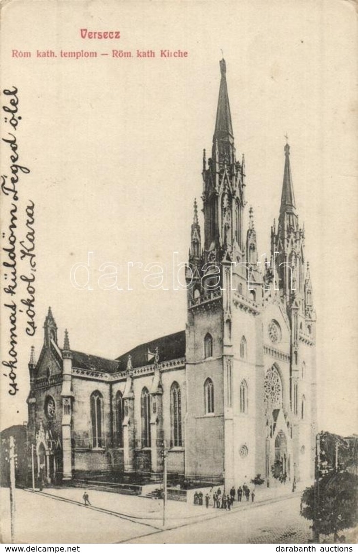 T2/T3 Versec, Werschetz, Vrsac; Római Katolikus Templom. Kiadja Kirchner J. E. özvegye / Röm. Kath. Kirche / Catholic Ch - Non Classés