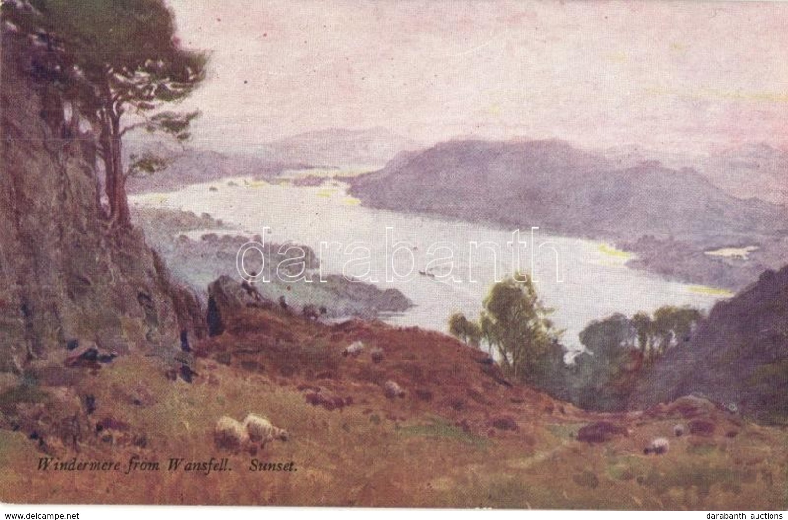 ** T2 The English Lakes. Series No. 7. Windermere From Wansfell. Sunset. / Sheep, Lake - Sin Clasificación