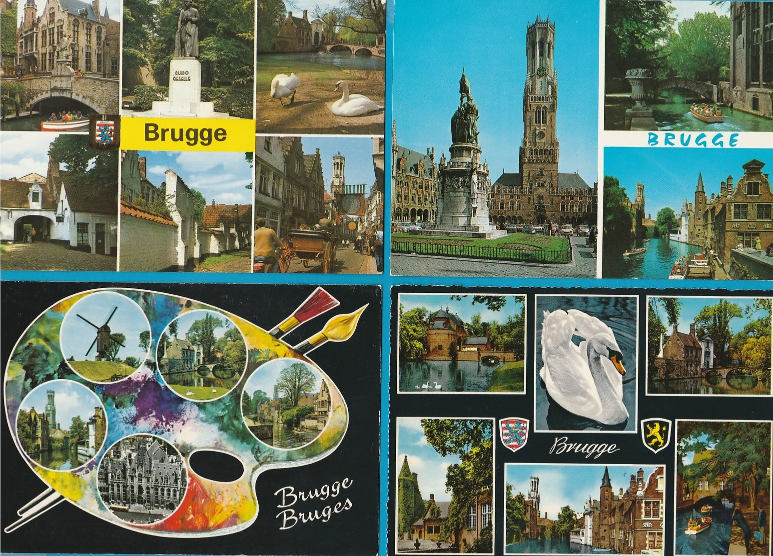 BELGIË Groeten uit, Zichtjes, Bonjour de, Vues, Lot van 60 Postkaarten, Cartes Postales