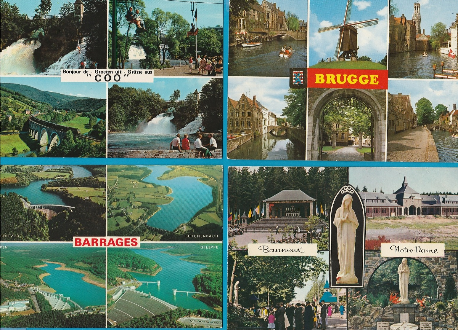 BELGIË Groeten uit, Zichtjes, Bonjour de, Vues, Lot van 60 Postkaarten, Cartes Postales