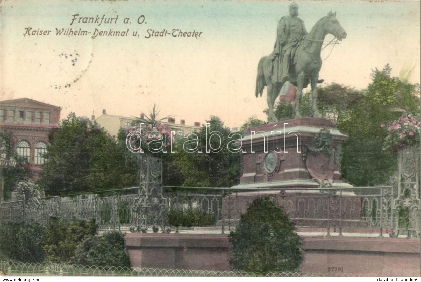 T2/T3 Frankfurt Am Oder, Kaiser Wilhelm Denkmal, Stadt Teater / Statue, Theatre (EK) - Non Classés