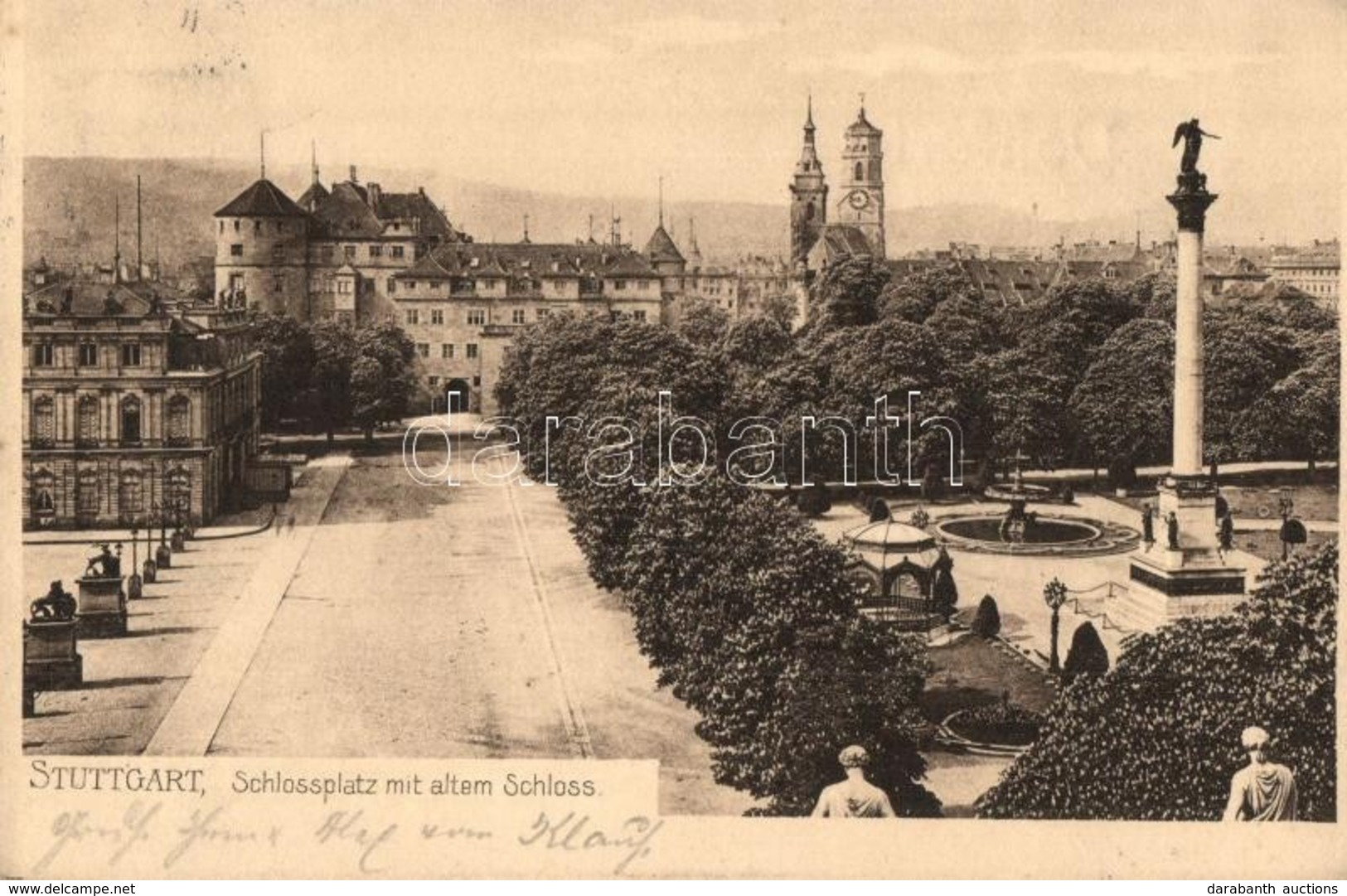 T2 Stuttgart, Schlossplatz Mit Altem Schloss / Castle, Square - Non Classés