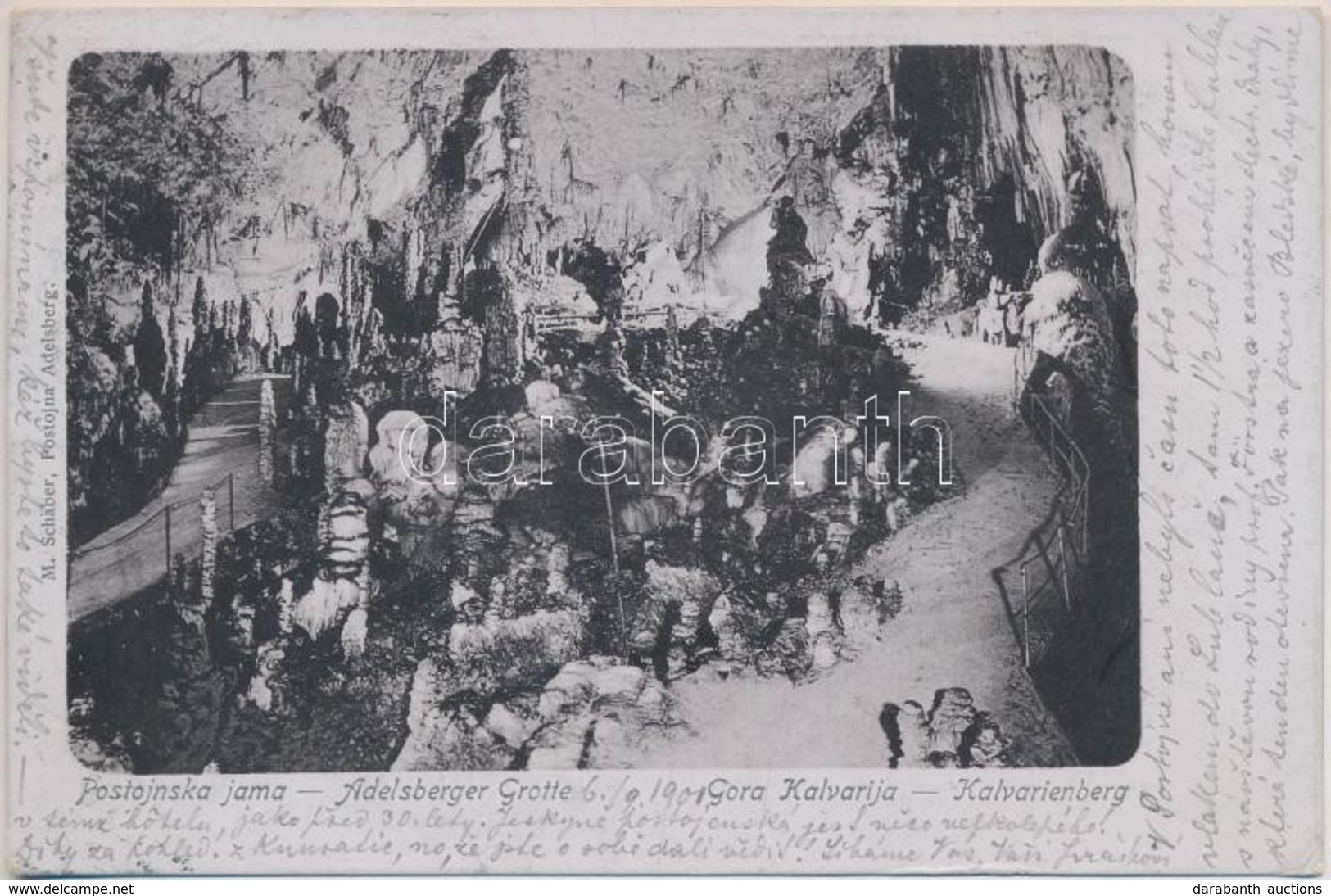 T2/T3 1901 Postojnska Jama (Adelsberger Grotte); Cave Interior, M. Schäber (EK) - Non Classificati