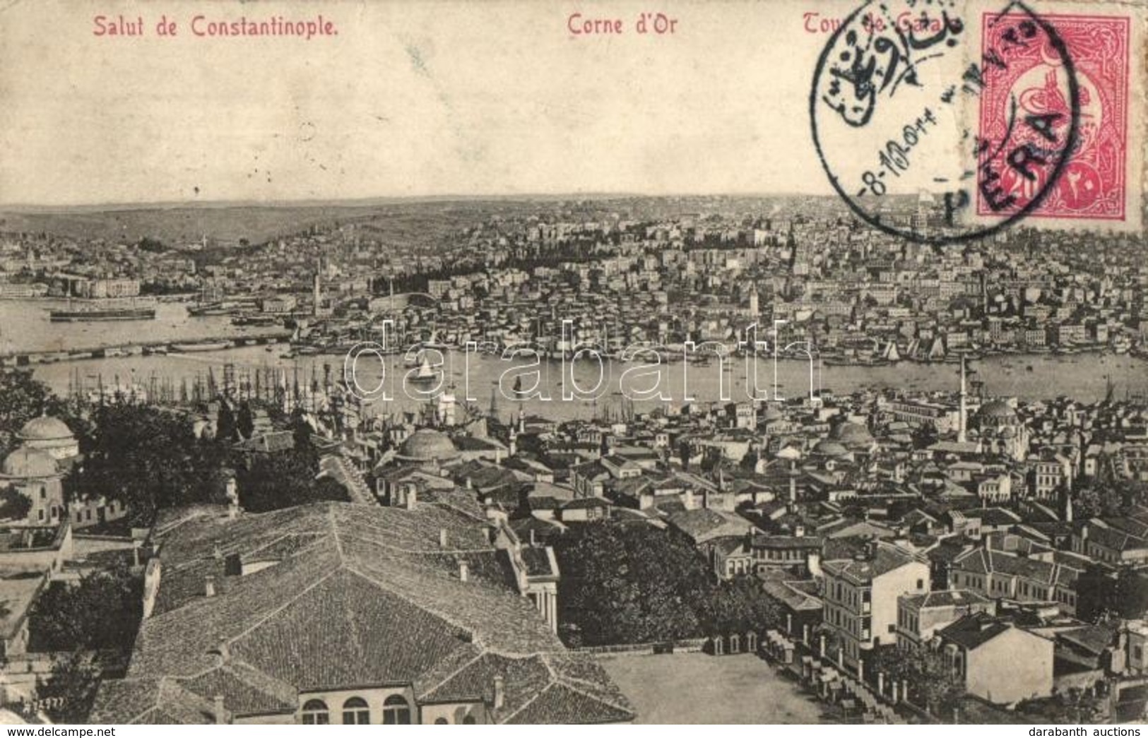 T2/T3 Constantinople, Istanbul; Corne D'Or, Tour De Galata / Golden Horn, Galata Tower. TCV Card (EK) - Non Classés
