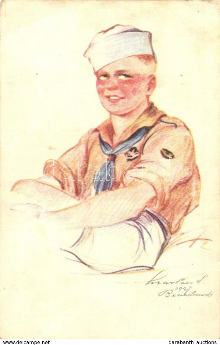 ** T2/T3 Dán Cserkész. Kiadja A Magyar Cserkészszövetség / Danish Scout Art Postcard S: Márton L. (EK) - Sin Clasificación