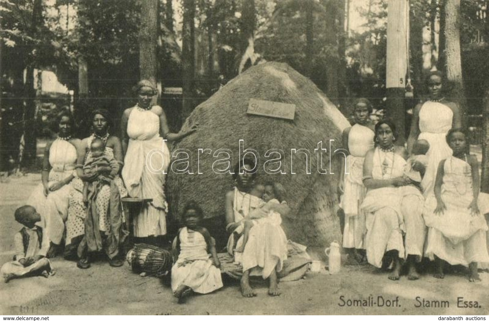 T2 Somali Dorf. Stamm Essa / Somalian Village, Women With Children, Folklore - Non Classés