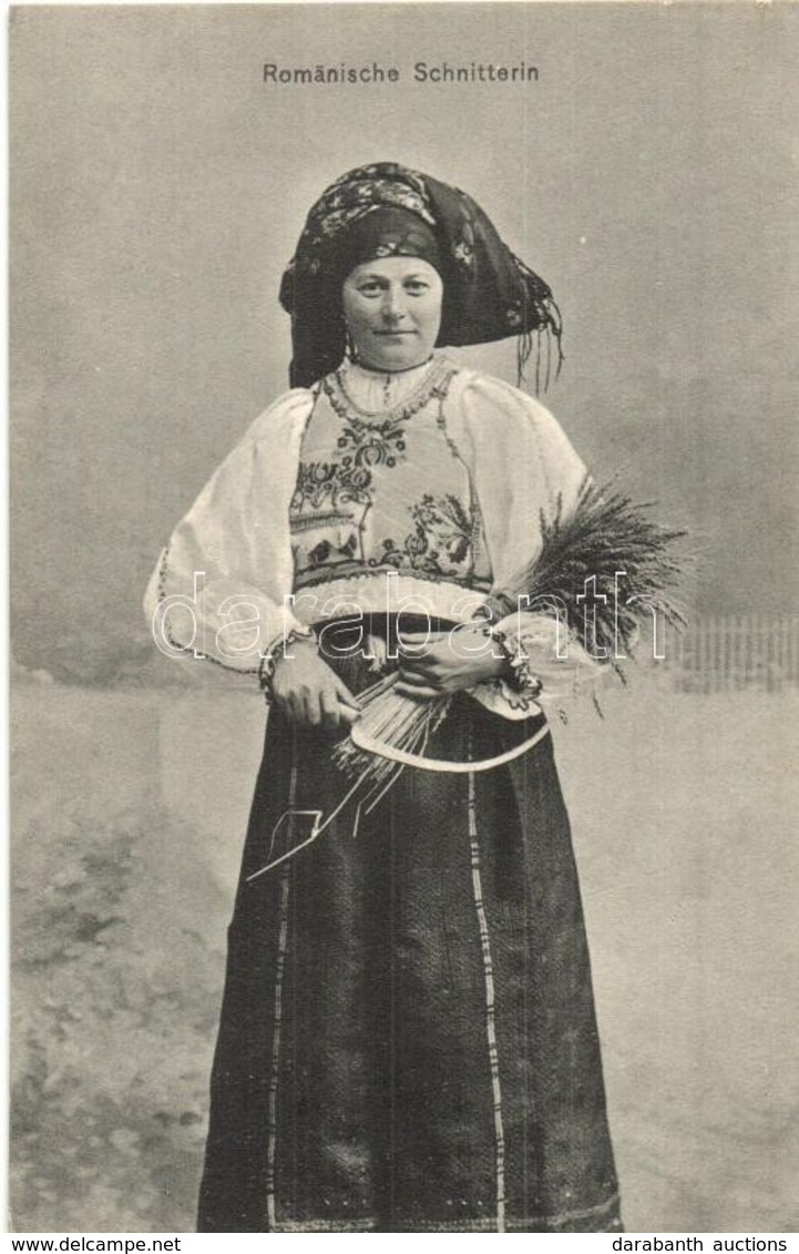 ** T1/T2 Romänische Schnitterin / Romanian Folklore, Reaper Woman In Traditional Costume - Non Classés