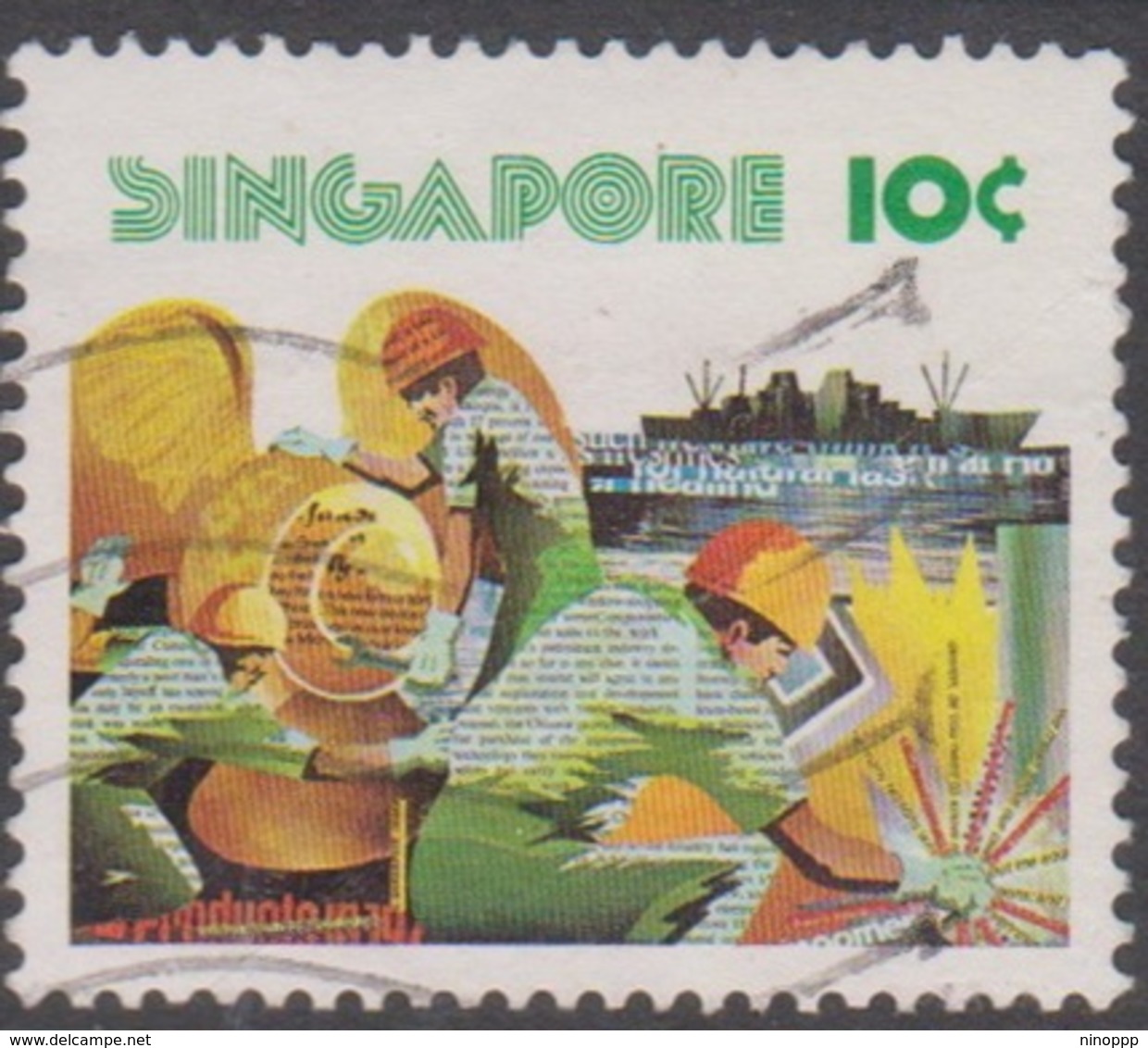 Singapore 306 1977 Labour Day,10c, Used - Singapore (1959-...)