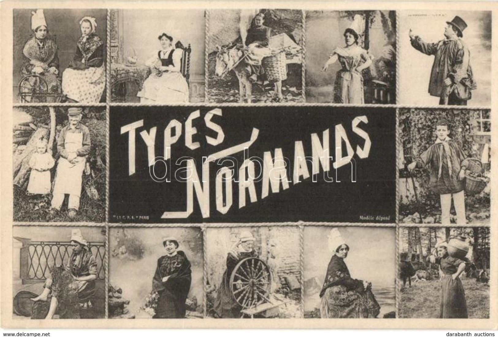 ** T2 Types Normands / Norman Types. French Folklore - Non Classés