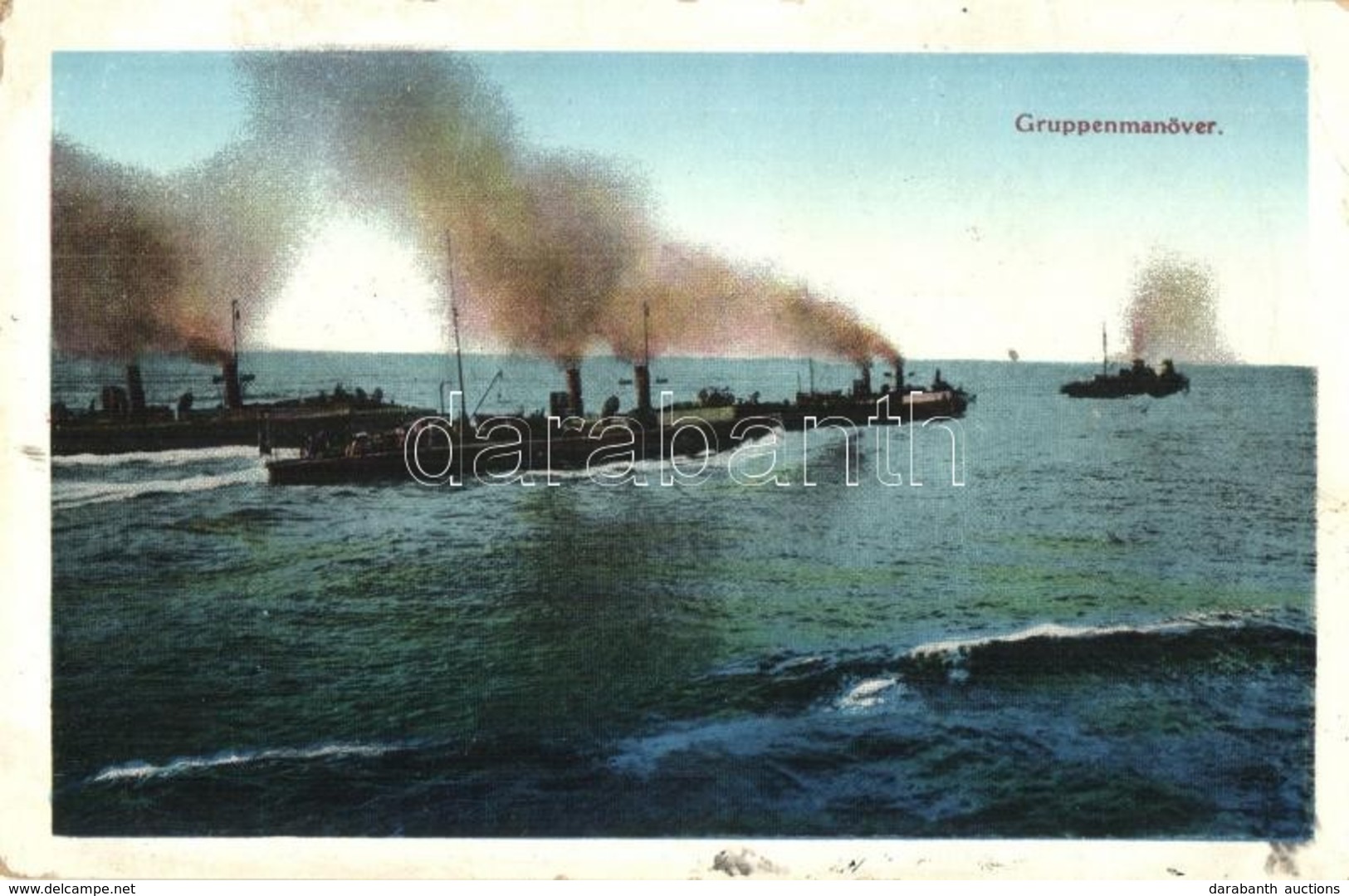 T2/T3 Gruppenmanöver. K.u.K. Kriegsmarine / WWI Austro-Hungarian Navy Fleet During Maneuver. G. C. Pola 1912/13. (EK) - Non Classés